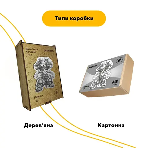 Деревянный фигурный пазл Король Гор, А2, Картонная коробка 300+ элементов - фото 4