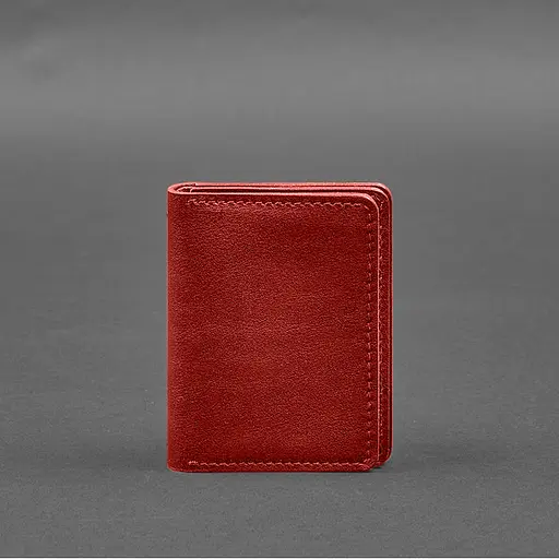 Кожаная обложка для водительского удостоверения, ID и пластиковых карт 2.0 красный - фото 9