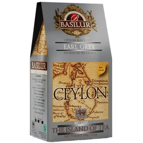 Чай черный Basilur Остров Цейлон Эрл Грей 100г картон - фото 1