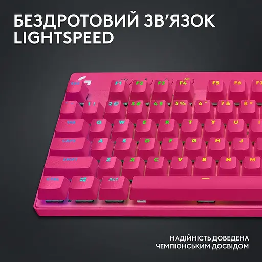 Игровая клавиатура Logitech G Pro X TKL Lightspeed Tactile Magenta (920-012159) - фото 7