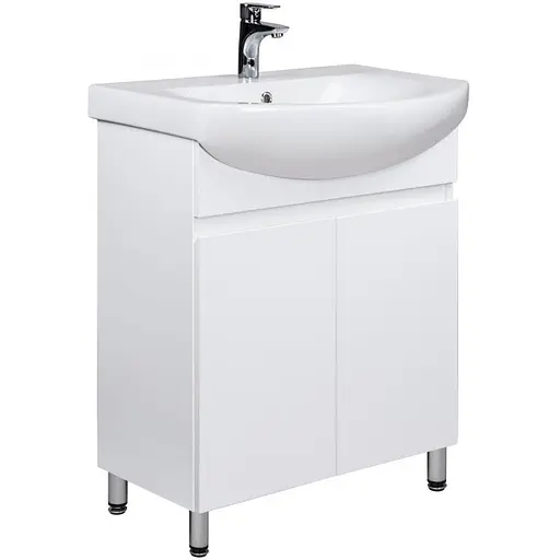 Тумба Мойдодир Фокус 70 з умивальником Runa 70/Лотос 70 Білий - фото 1