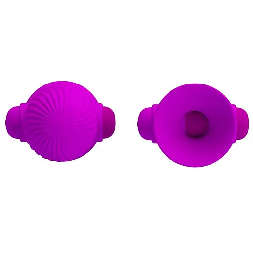 Помпи для сосків з вібрацією Pretty Love Nipple Sucker 7.2 см фіолетовий - фото 4