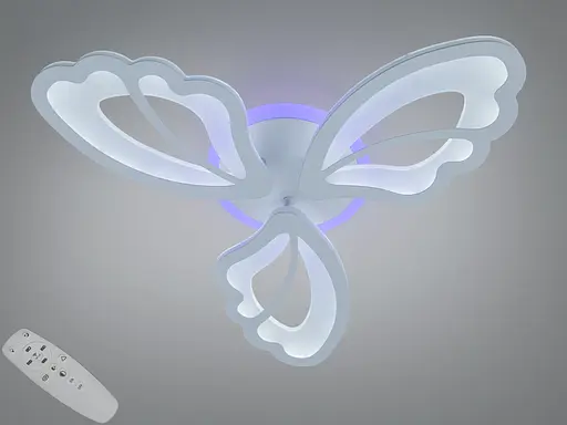 Люстра стельова LED біла 50Вт пульт 3 модулі - фото 1