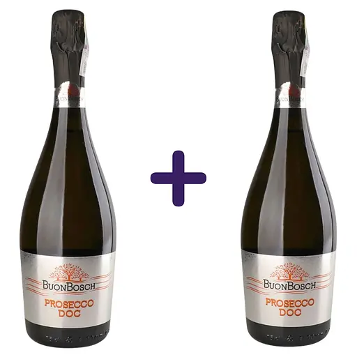 Вино игристое BuonBosch Prosecco DOC Extra Dry 1.5 л (2 шт. х 0.75 л) - фото 1