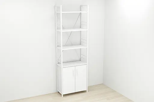 Этажерка 4/60 Ferrum-decor Серии Конект с тумбой 179x60x28 Белый ДСП (FRD-104491) - фото 2