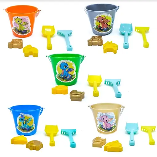 Песочный набор Дракоша Максимус, ведро, грабли, лопатка, 2 паски - фото 2