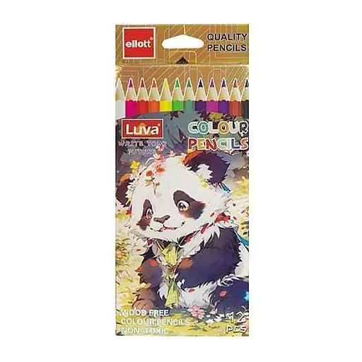 Набор цветных карандашей Luva Ellott CQ1004-12-2, 12 цветов