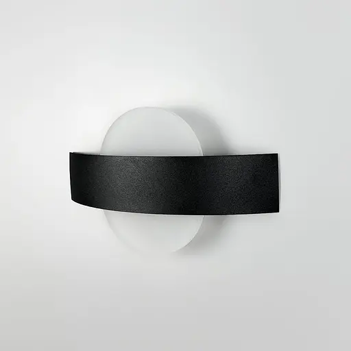 Чорне бра з овальним розсіювачем Line F Арт. W 206 - 250*130 BK - фото 2