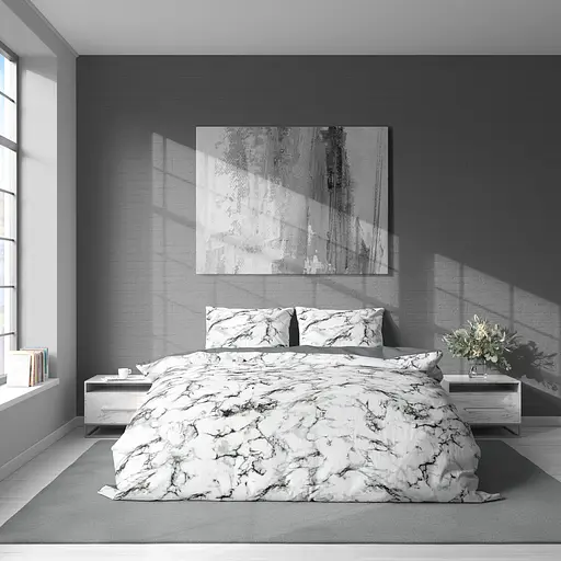 Уцінка. Комплект постільної білизни Lelit Двоспальний сірий з білим 180 х 215 см P-0168/2 (le2000000285962) - фото 2