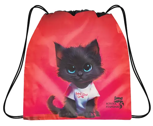 Мешок для сменной обуви для девочки c Котиком School Standard MSS-26