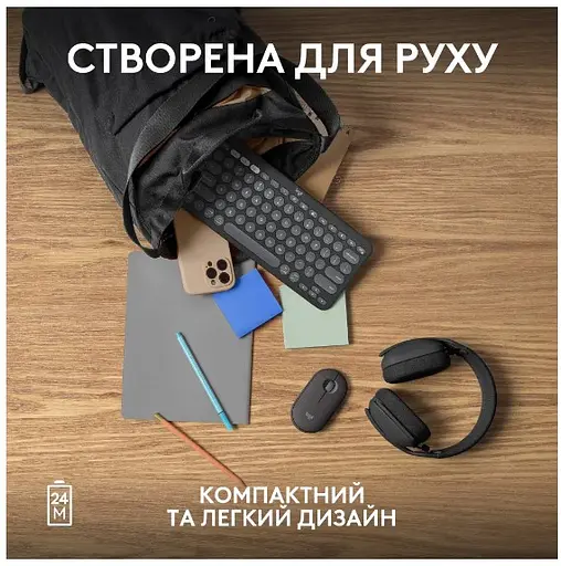 Мышь Logitech Pebble Mouse 2 M350s Tonal Graphite (910-007015) - фото 6