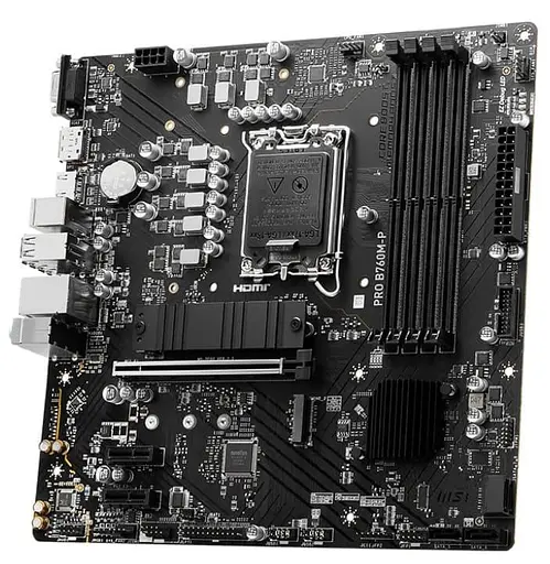 Материнская плата MSI Pro B760M-P (PRO B760M-P) (Socket 1700, Intel B760, Micro-ATX) - фото 2