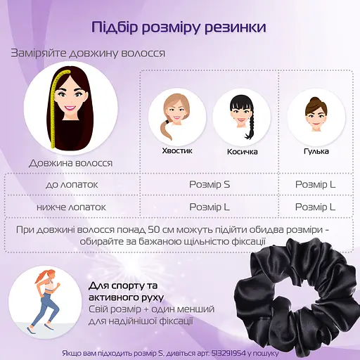 Подарунковий набір Чумацький Шлях: шовкова маска модель 3.1 + шовкова резинка для волосся розмір L Чорний (1224-02) - фото 9