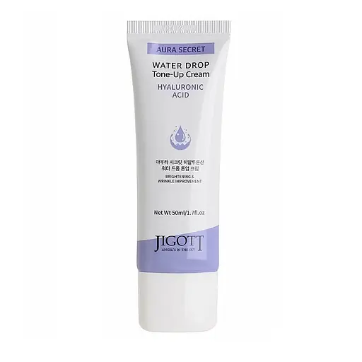 Осветляющий крем для лица Гиалуроновая кислота Aura Secret Hyaluronic Acid Water Drop Tone Up Cream Jigott 50 мл - фото 1