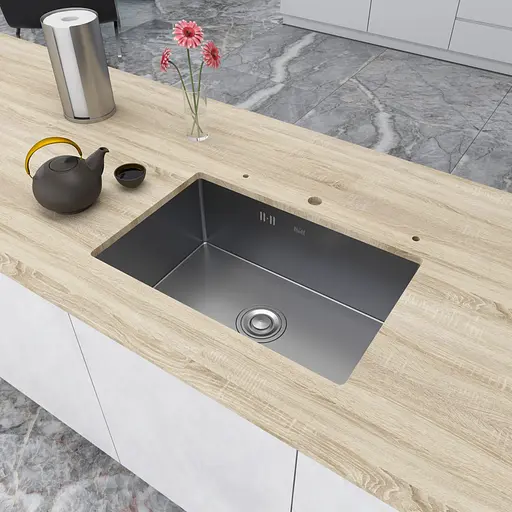 Мийка для кухні з нержавійки під стільницю Nett NS-6845 - фото 4