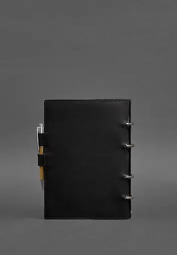 Шкіряний блокнот з датованим блоком (Софт-бук) 9.1 чорний Crazy Horse - фото 4