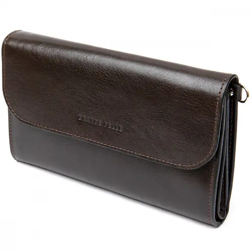 Мужской кожаный кошелек Grande Pelle 22.5х13х4 см sum0023148 - фото 1