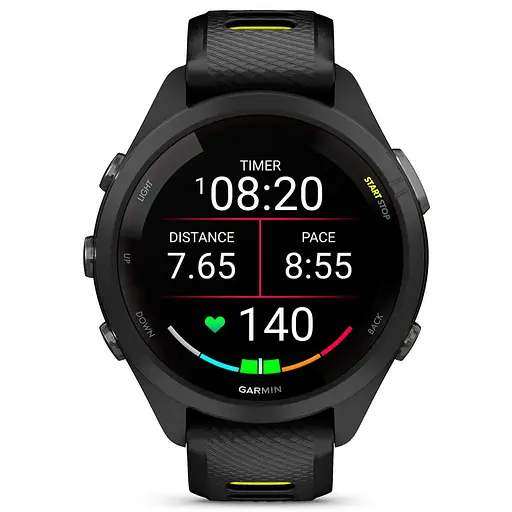 Смарт-годинник Garmin Forerunner 265S Black Bezel and Case w. Black/Amp Yellow S. Band (010-02810-03/13/53) - фото 5
