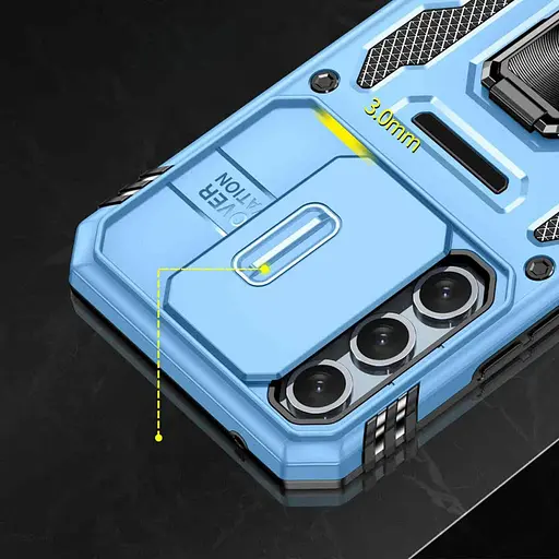 Чохол Epik ударостійкий Camshield Army Ring для Samsung Galaxy A35/A55 Блакитний/Light Blue - фото 4