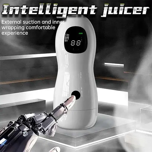 Автоматичний мастурбатор вагіна Sex Robot з дисплеєм USB type-C білий - фото 7