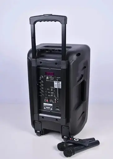 Портативна колонка ZXX-7878 Акустична система 600Вт RGB підсвічування з 2 мікрофонами і пультом 1х3" Чорний - фото 3