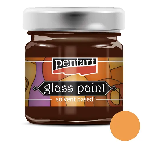 Фарба вітражна Pentart на основі розч. холодної фіксації Помаранчева 30 мл - фото 1