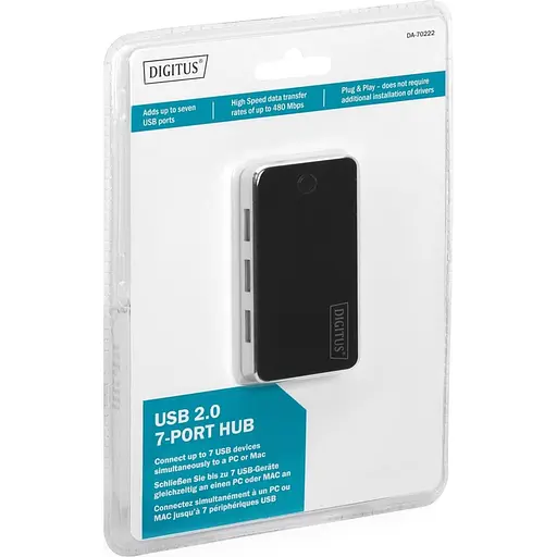 USB-Хаб Digitus USB 2.0 Hub, 7 Port (DA-70222) - фото 3