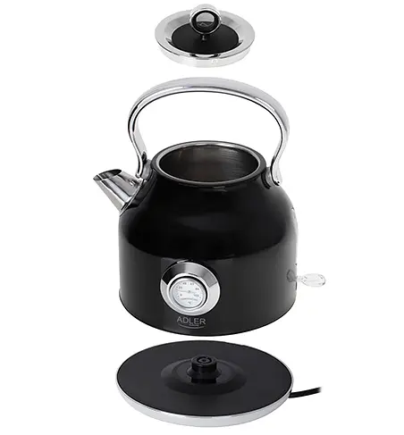 Чайник электрический с термометром Adler AD 1346 Black - фото 4