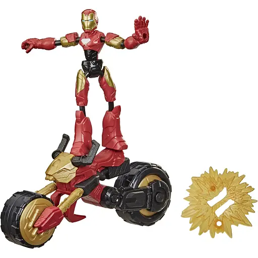 Игровой набор Hasbro Marvel Avengers Bend and Flex Iron Man с мотоциклом (F0244) - фото 4