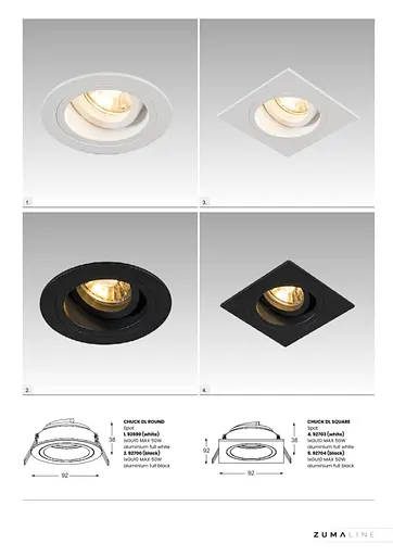 Точковий світильник Zuma Line 92700 CHUCK DL ROUND BLACK - фото 3
