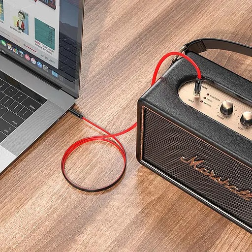 Аудіо кабель Aux Hoco UPA16 (1m) Червоний - фото 4