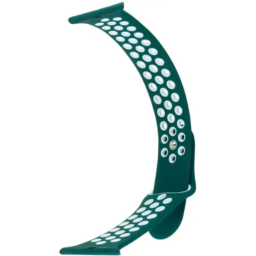 Ремінець Apple Watch Nike Sport 42/44/45/46/49 мм Темно-зелений/Білий L - фото 1