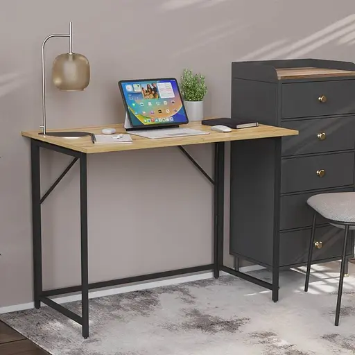 Стіл розкладний Моріс Ferrum-decor 750x1000x600 Чорний метал ДСП Дуб Артізан 16 мм (FRD-104674)