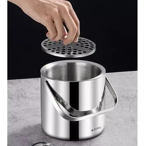 Відерце для льоду Ruhhy 21159 зі щипцями, ложкою, ситечком і кришкою, 1.3 л - фото 8