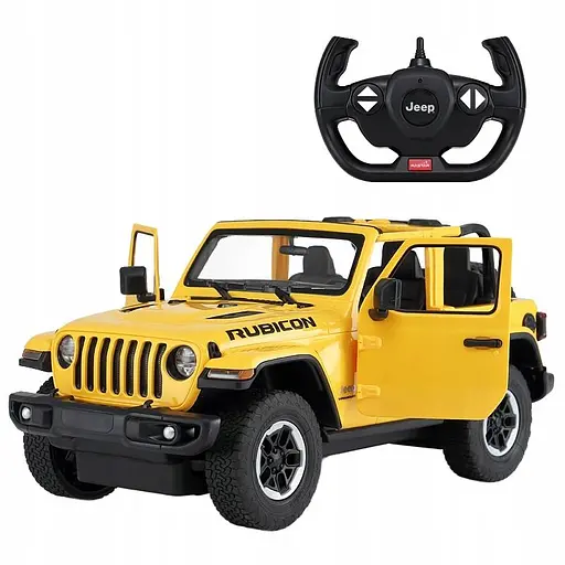 Машинка Rastar Jeep Wrangler JL на управлінні 1:14 жовтий 79400