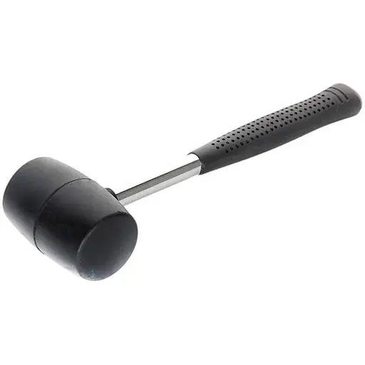 Киянка гумова чорна Сила з металевою рукояткою 680 гр - фото 1