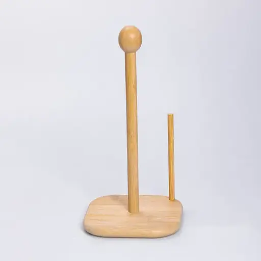 Тримач для паперових рушників Yiwu HB-40-10 дерев'яний Бежевий - фото 2