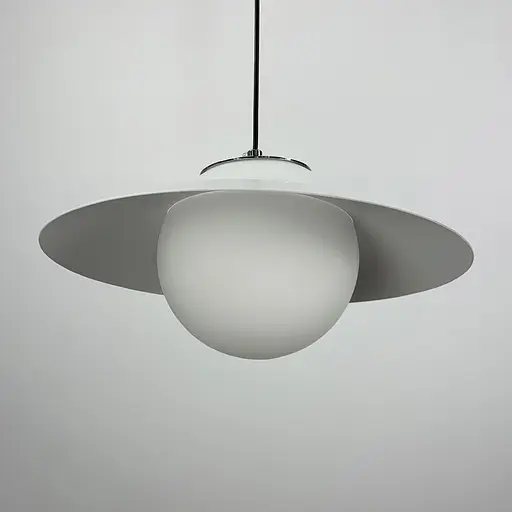 Регулюючий підвісний світильник в хромовому корпусі з білим обводком Line.F YG 88/1 CH+WH - фото 3