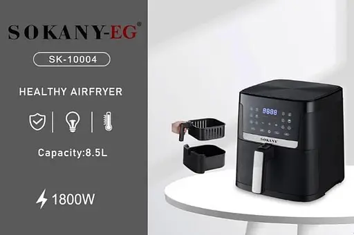 Аэрофритюрница аэрогриль безмасляная Sokany SK-10004 8.5 л электрическая сенсорная 1800 Вт - фото 5