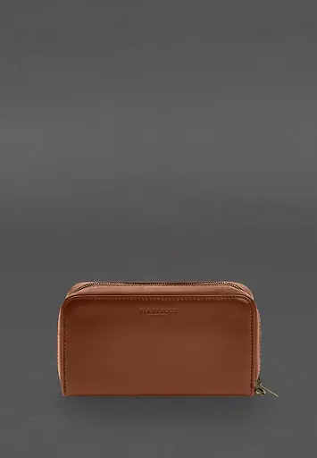 Кожаный клатч-купюрник 4.0 светло-коричневый краст - фото 4