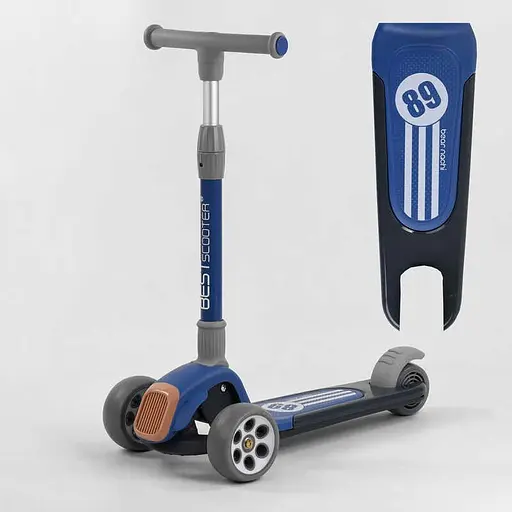 Самокат Best Scooter 62х17х31 см Чорно-синій 000231459 - фото 6