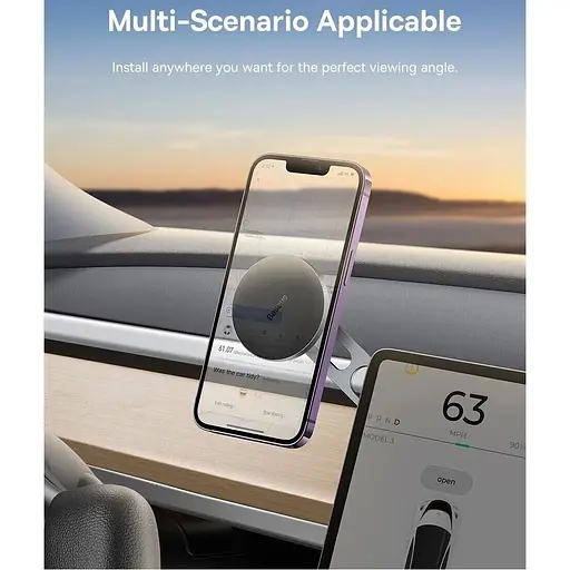 Автотримач Baseus T-Space Magnetic Frost Silver (C40151300S11-00) [142360] - фото 10