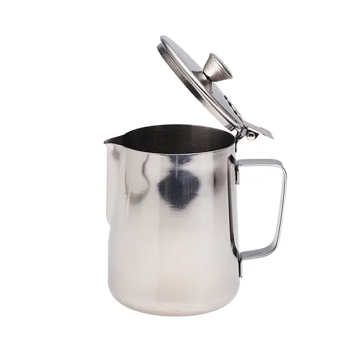 Молочник із нержавіючої сталі з кришкою KM 4386 – 600 мл, Kamille Сріблястий 87476 - фото 3