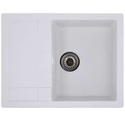 Кухонная мойка Zerix ZS-6550S-01 white ZX4539, Белый матовый - фото 1