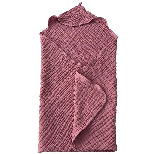 Дитячий рушник з капюшоном Lovely Svi органічна бавовна (муслін) – 80 x 80 см, від 0 до 2 років Рожевий (2001251)