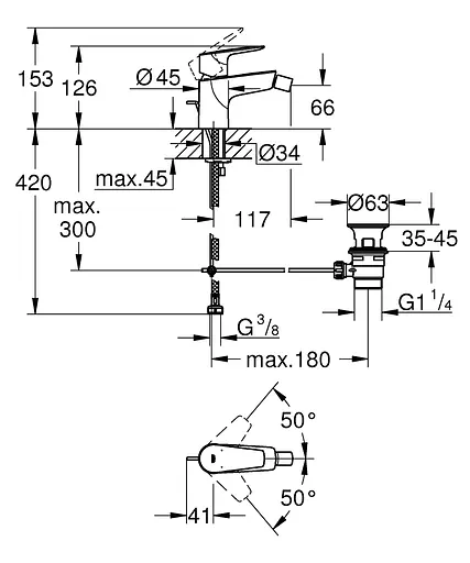 Змішувач для біде Grohe BauEdge New 23331001 Хром - фото 2
