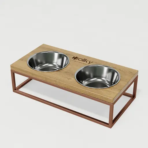 Hollky Base M — миски на підставці для середніх собак та великих котів (2 × 0,95 л) - фото 9