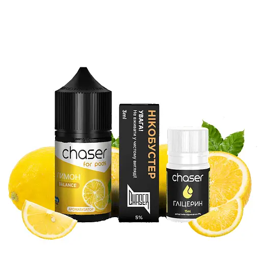 Набор компонентов для самозамеса солевой заправки CHASER For Pods BALANCE NEW 30 мл Лимон, 0-50 мг (15623)