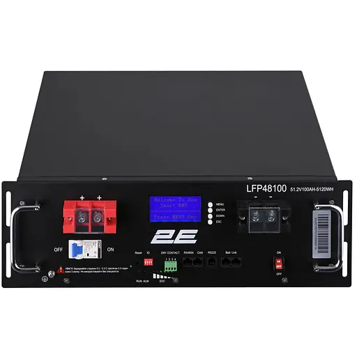 2E Акумуляторна батарея LFP48100 48V/100Ah 19" LCD 16S