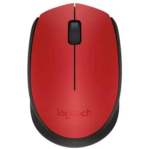 Миша бездротова Logitech M171, Red/Black, USB (2.4 GHz), 1000 dpi, 3 кнопки, 1xAA (910-004641)